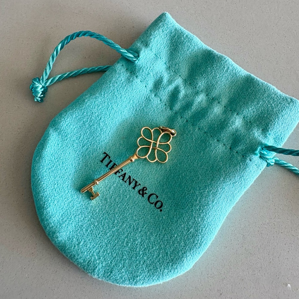 Tiffany & Co. Gold Woven Key Pendat